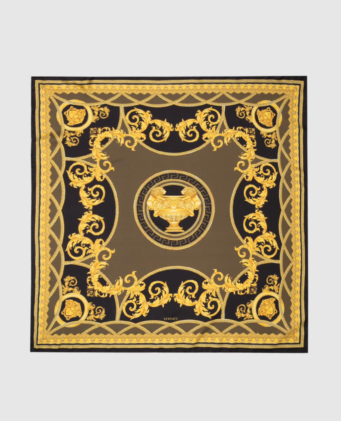 

La Coupe des Dieux green silk scarf Versace