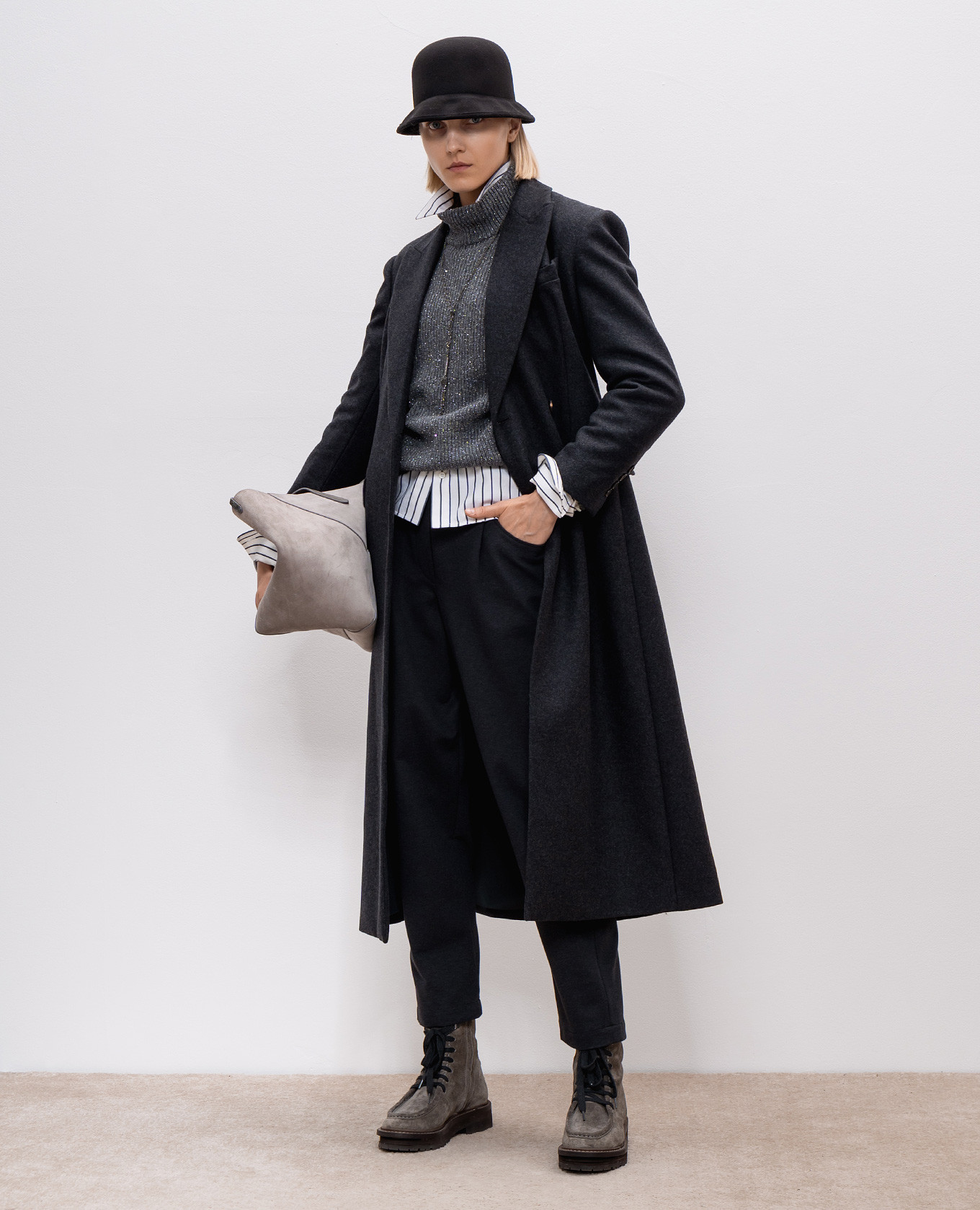 

Gray pants Brunello Cucinelli, Grey