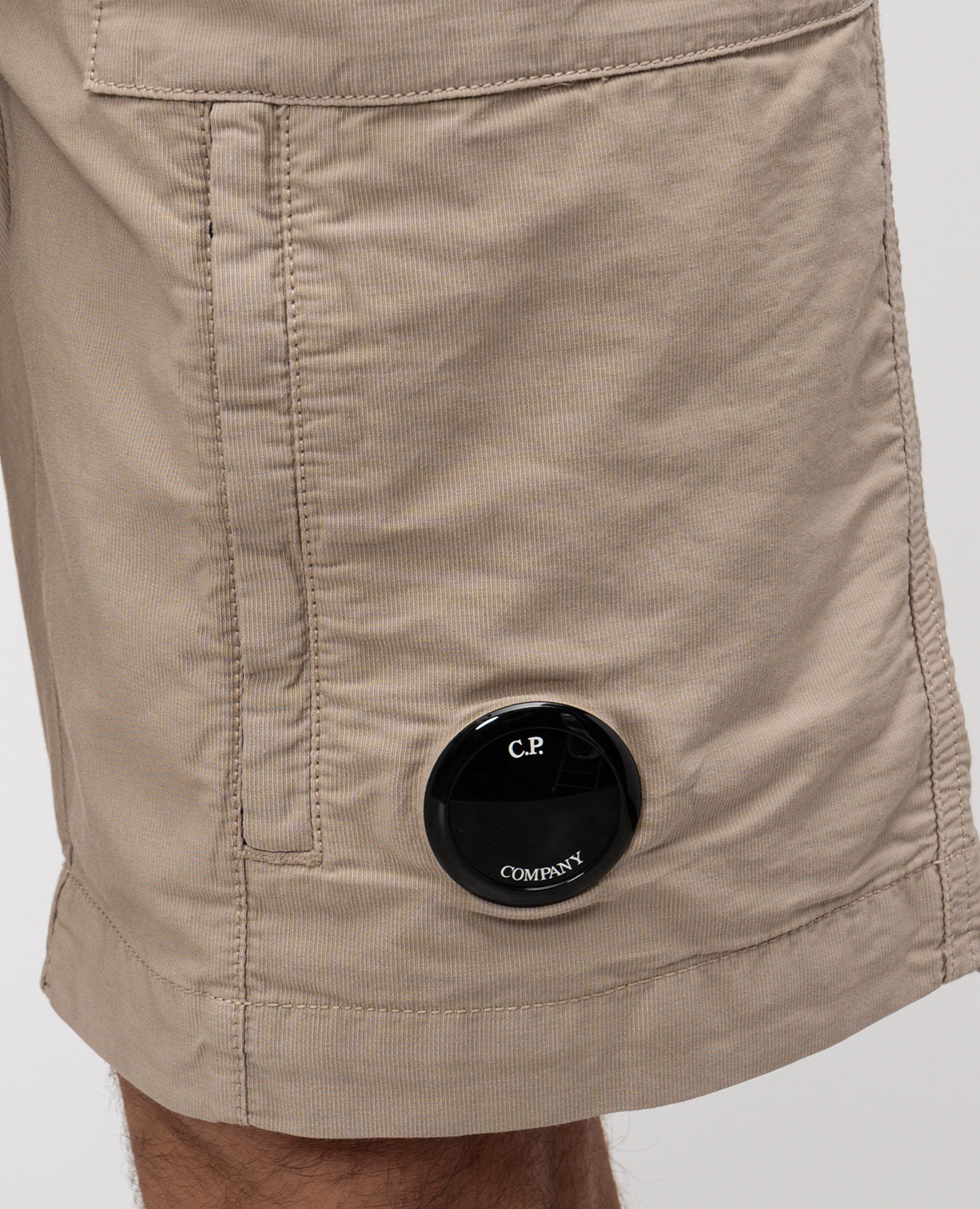 

Beige shorts with logo C.P. Company