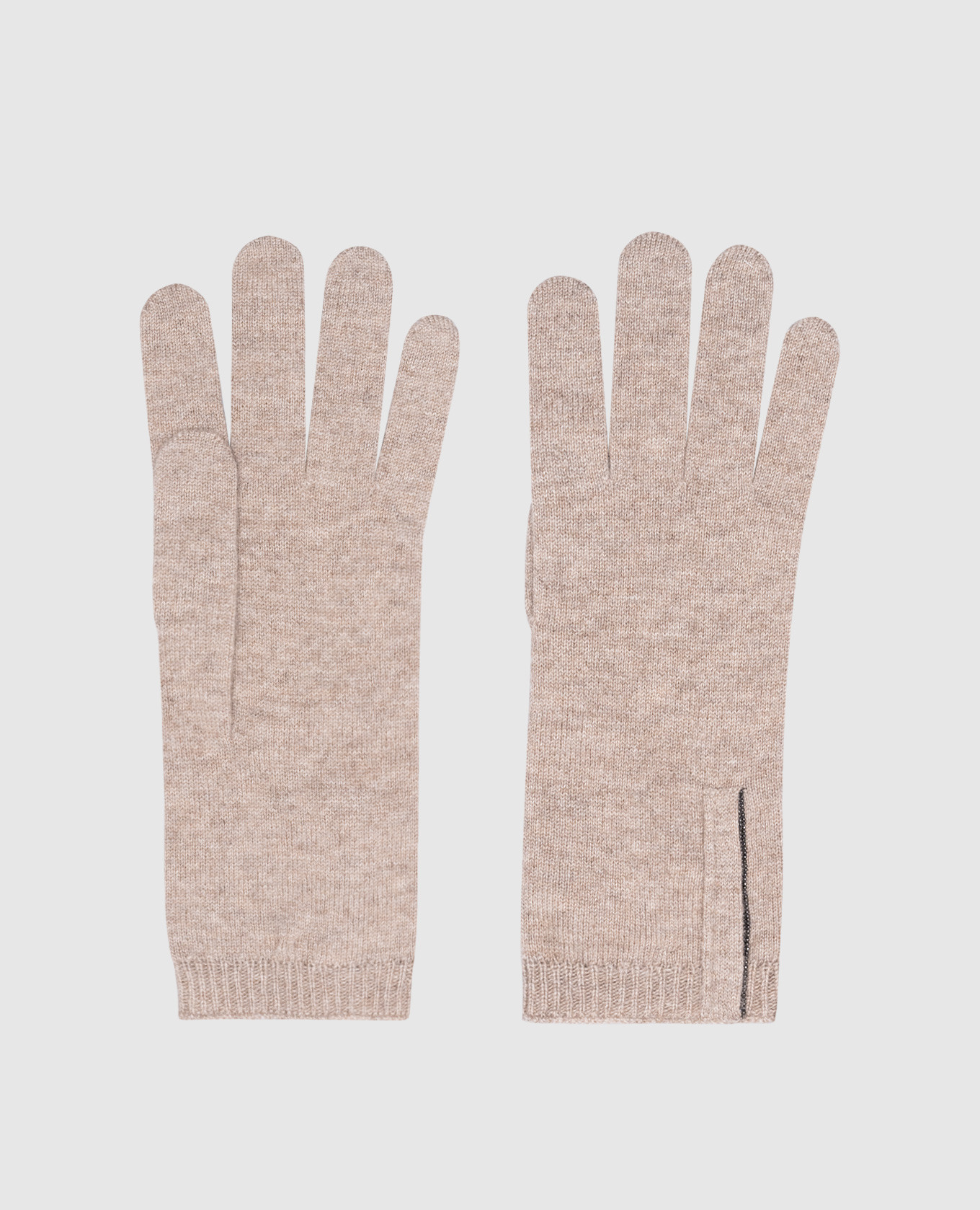 

Beige cashmere gloves Brunello Cucinelli