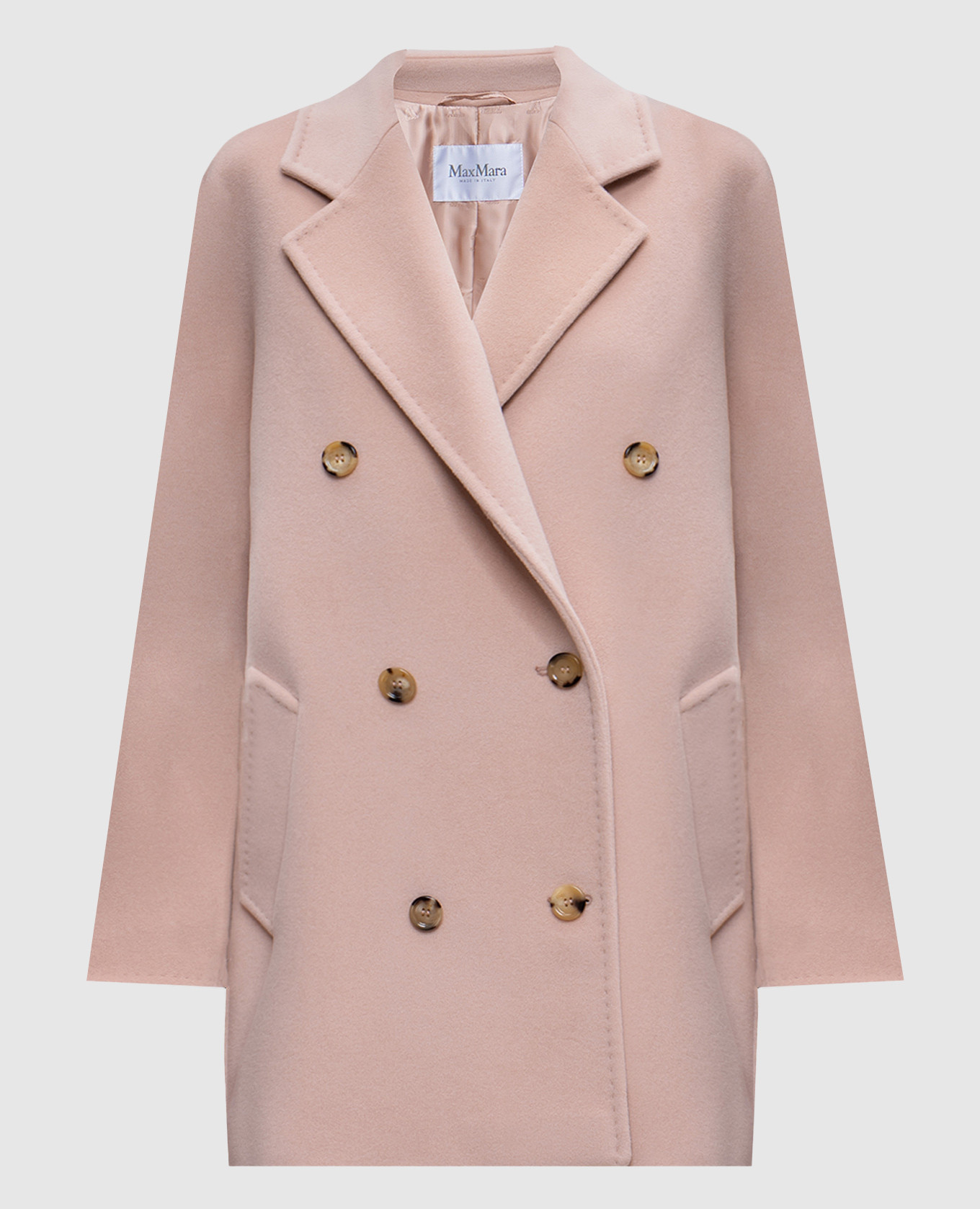

Pink REBUS double-breasted wool and cashmere coat Max Mara