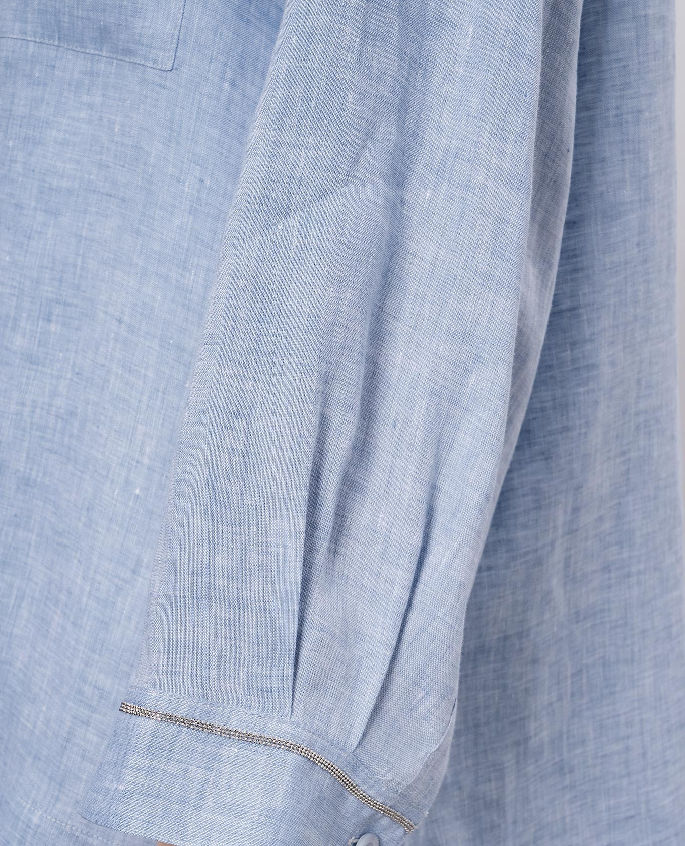 

Blue linen shirt with monil chain Peserico, Light blue