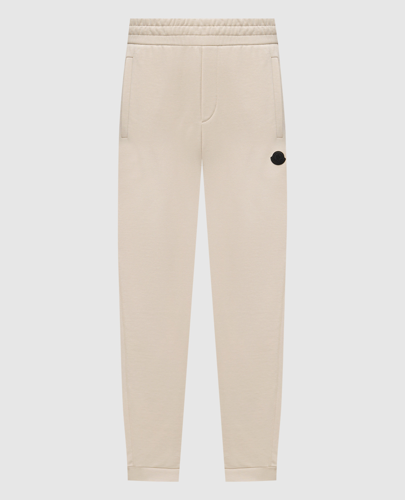 

Beige joggers with logo patch Moncler