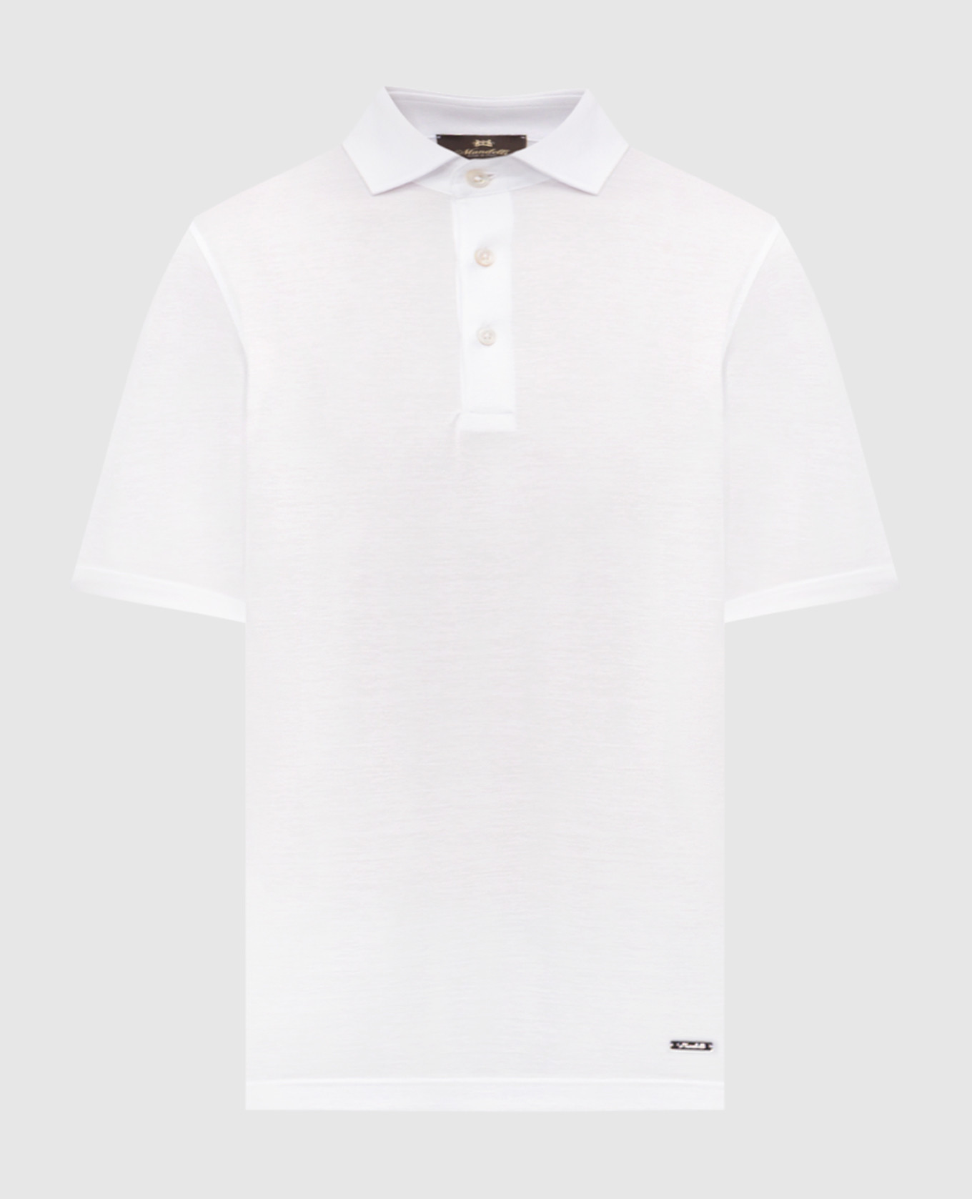 

White polo shirt with logo Enrico Mandelli