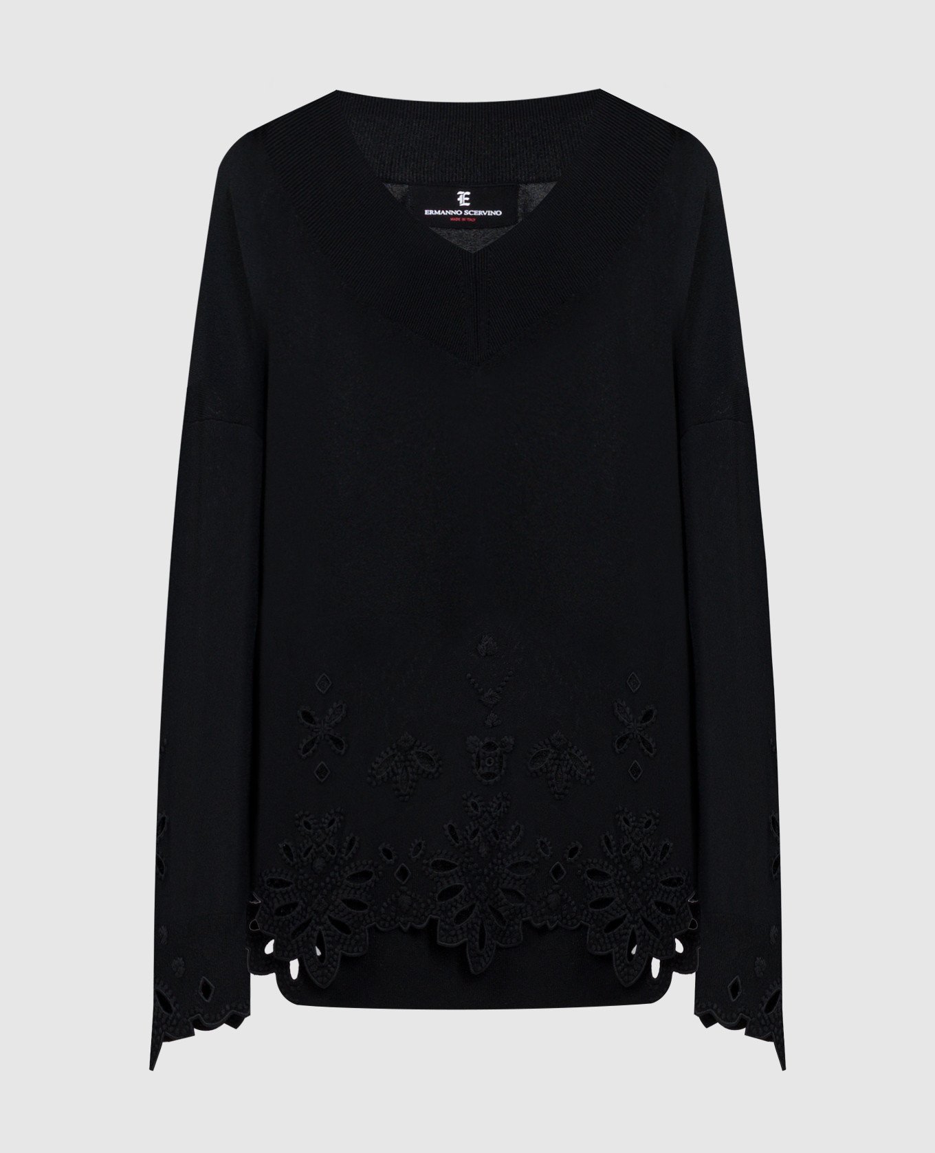 

Black pullover with lace Ermanno Scervino