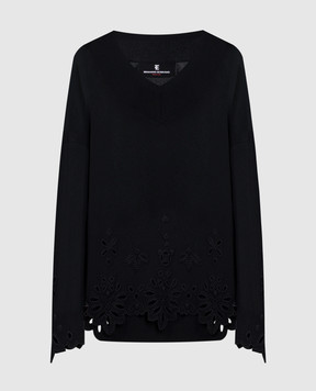 Ermanno Scervino Black pullover with lace D445M331IIKT