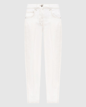 Peserico White jeans with logo A04984TS07957