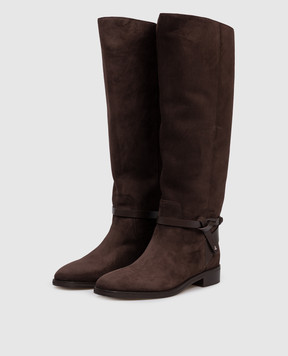 Jimmy Choo Brown suede Lawton boots LAWTONKBFLATALR