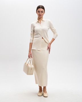 Gabriela Hearst Deidre white wool cardigan 3259007A077