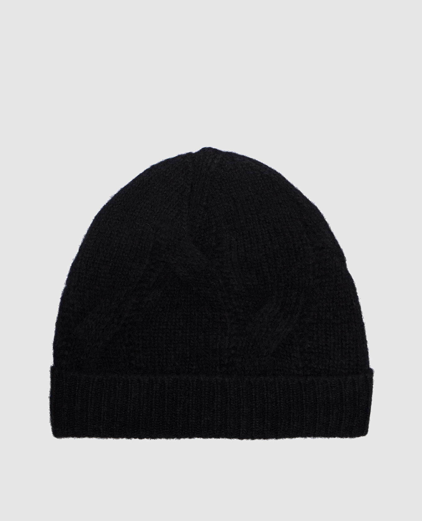 

Black cap made of wool and cashmere Solotre