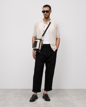 Dolce&Gabbana Black pants with lapels GP11LTFU6X8