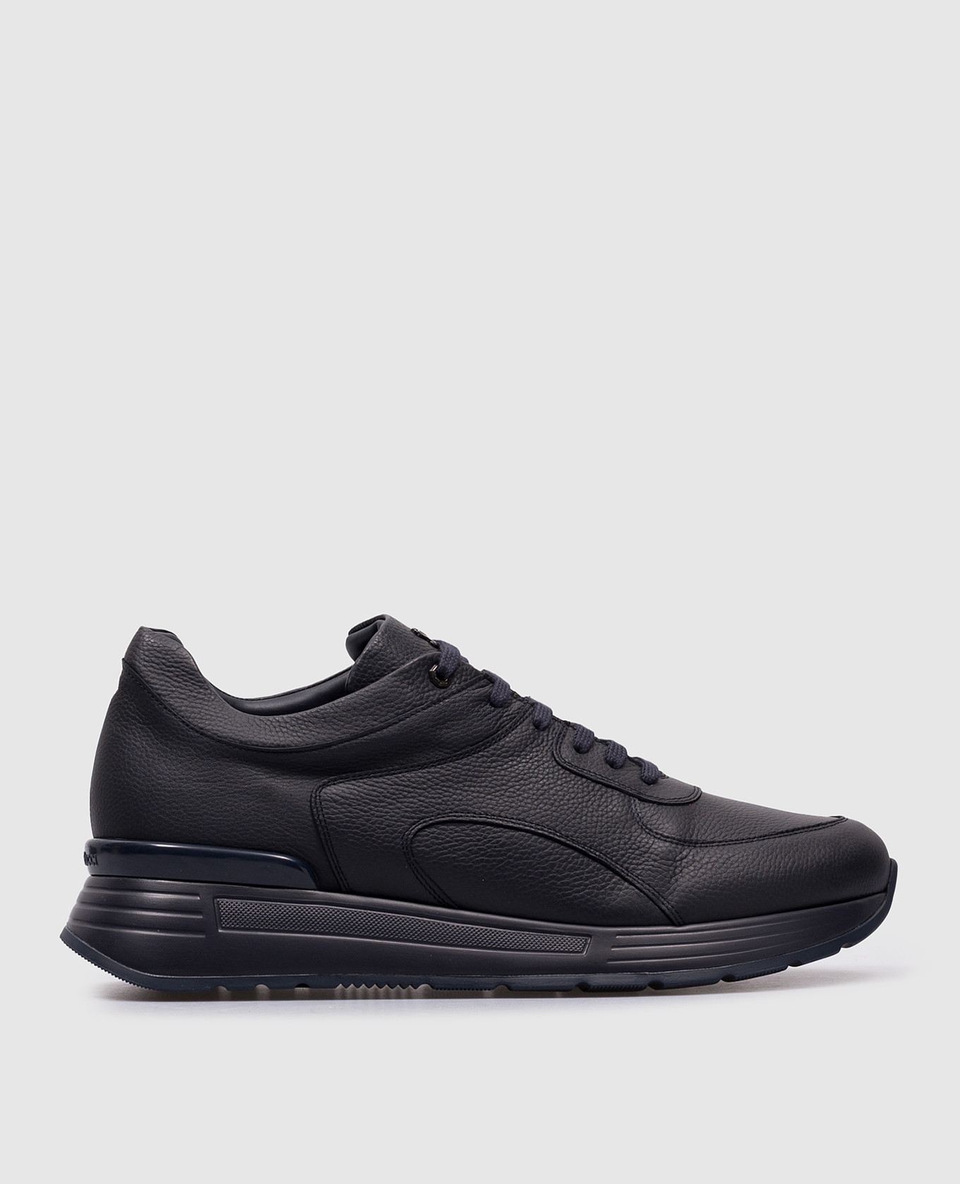 

Blue fur leather sneakers with metallic monogram logo Stefano Ricci, Синий