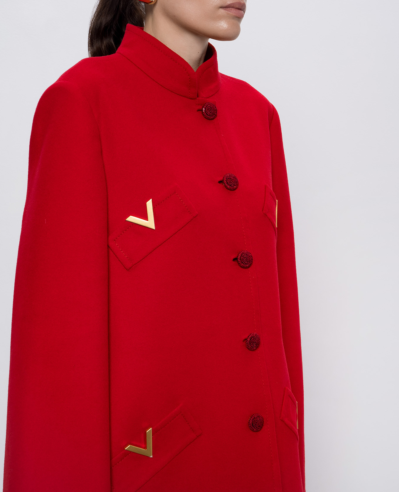 

Red wool and cashmere coat Valentino