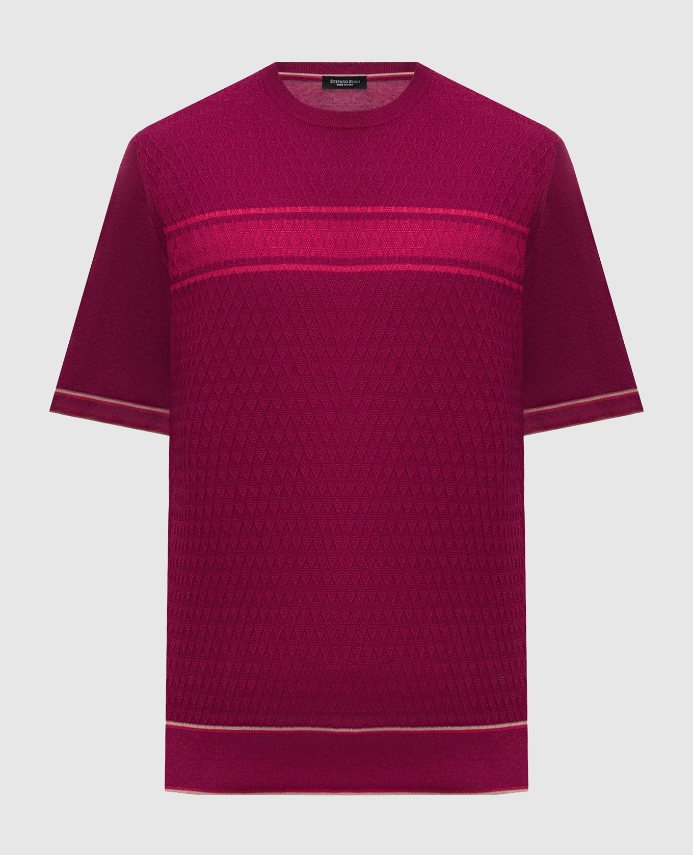 

Burgundy sweater with silk Stefano Ricci
