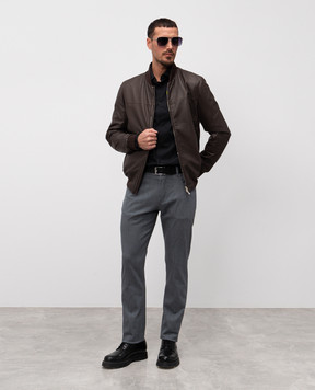 Cashmere&Whiskey MONOPOLI gray jeans with logo patch GRM1820C771