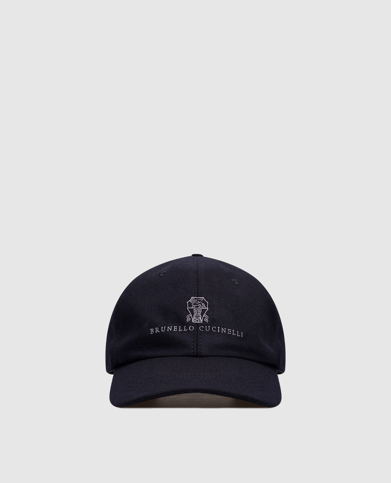 Blue wool cap with logo embroidery Brunello Cucinelli