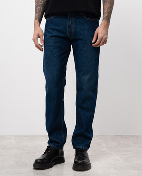 Off-White Blue jeans with logo patch OMYA175C99DEN004