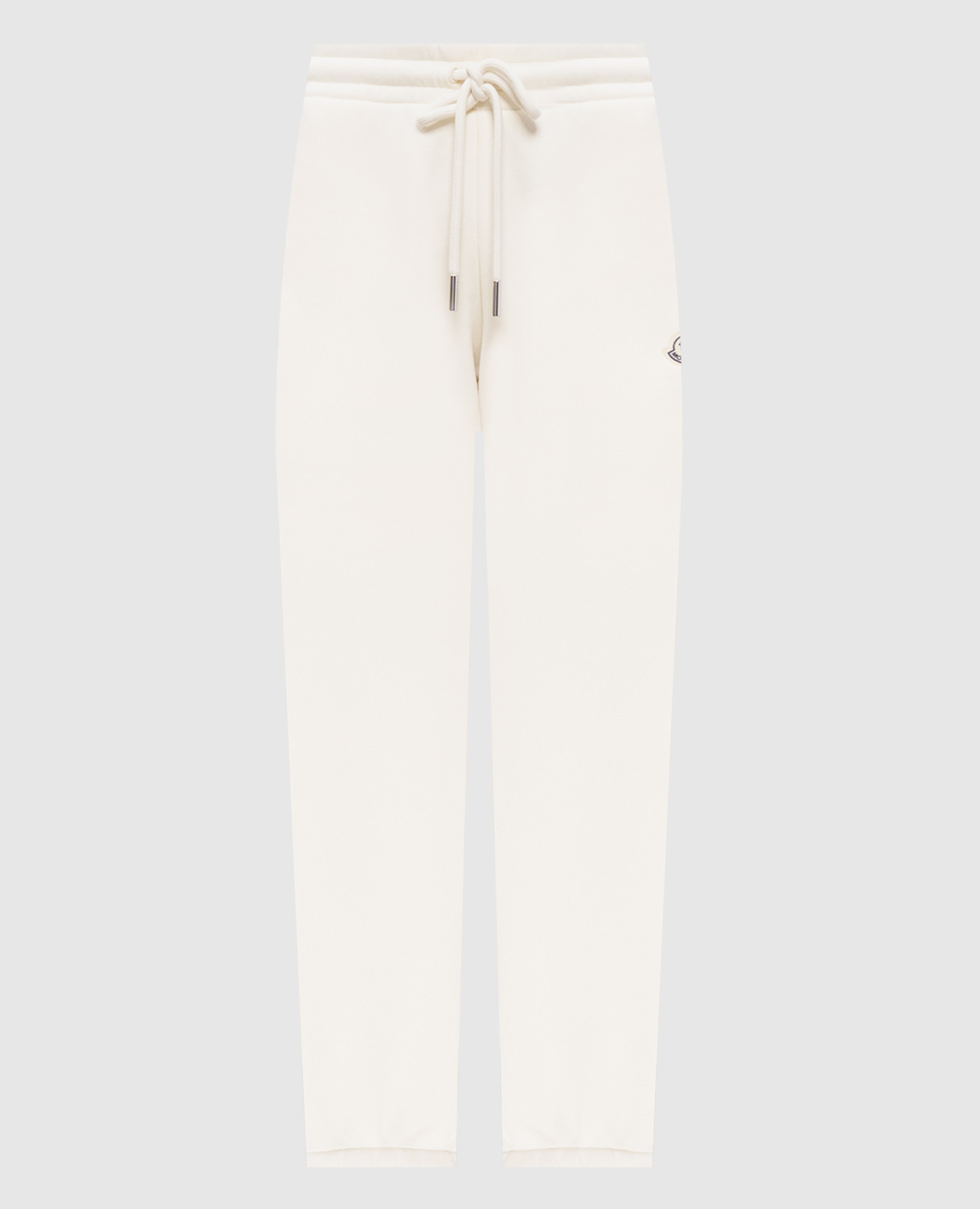 Beige joggers with logo patch Moncler