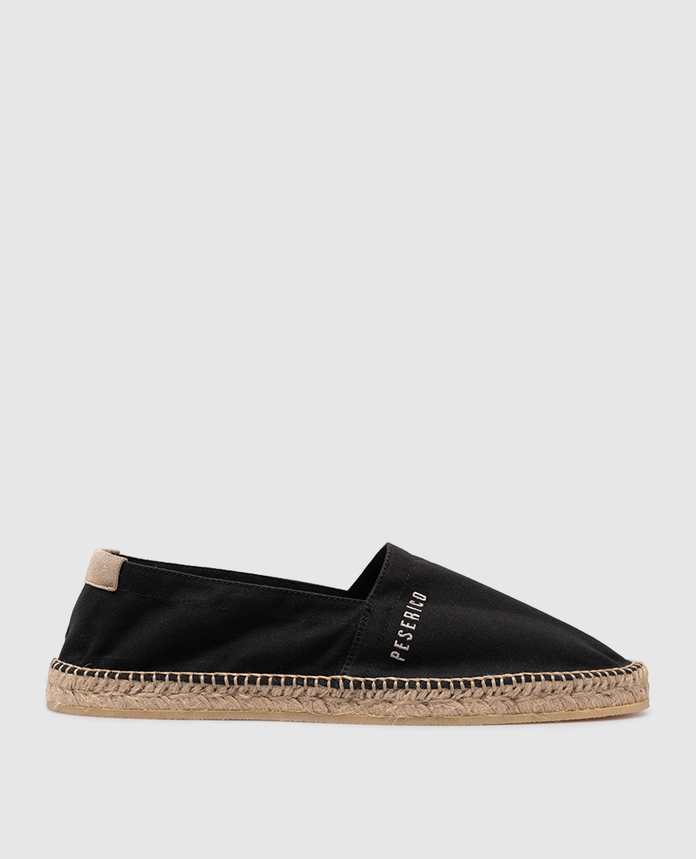 

Black espadrilles with logo embroidery Peserico