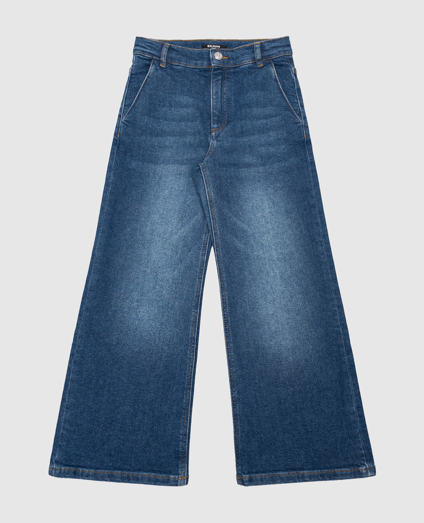 

Children's blue flared jeans with a worn effect Balmain