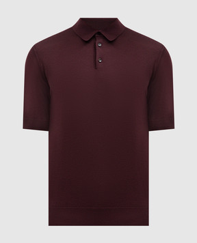Dolce&Gabbana Burgundy cashmere polo shirt GXZ02TJBW05