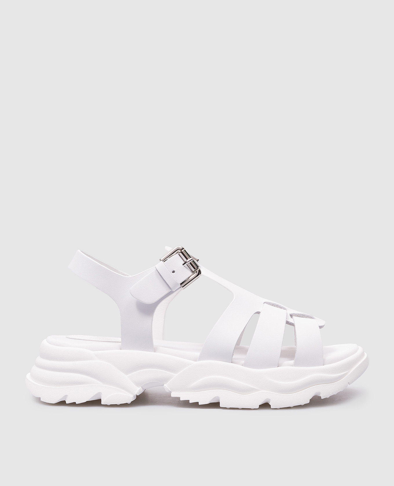 

Children's white leather sandals with metal DG logo Dolce&Gabbana