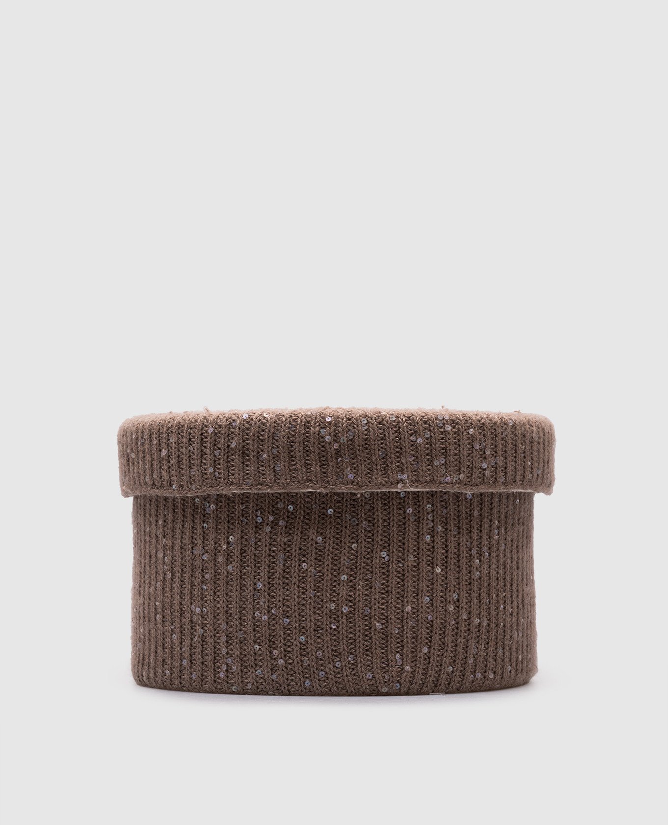 

Brown storage box with sequins Brunello Cucinelli
