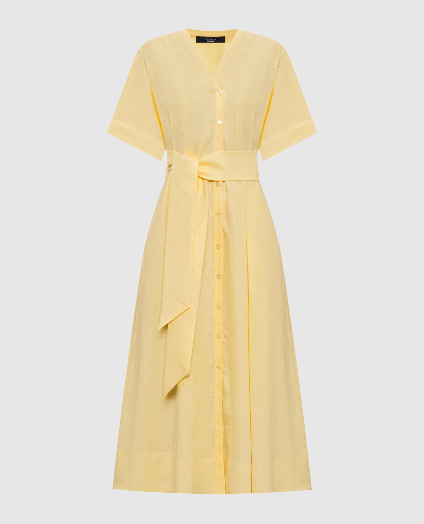 

ASSENZI yellow linen shirt dress Max Mara Weekend