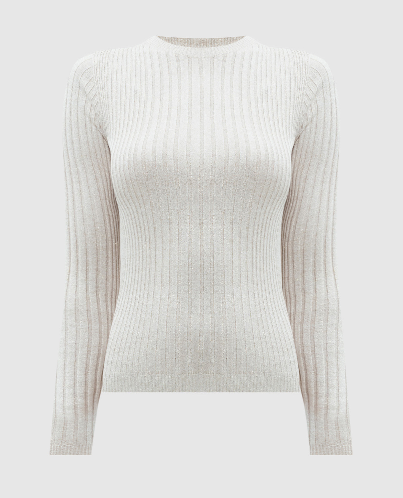 

Beige striped jumper with lurex Peserico, Бежевый