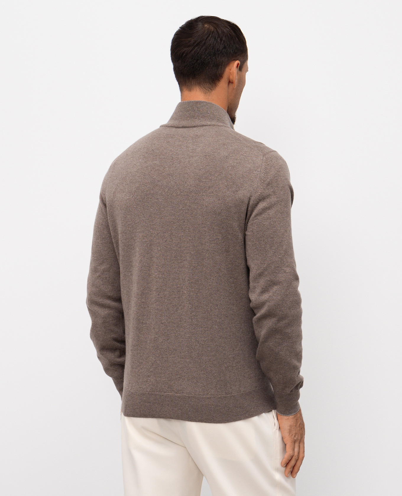 

Brown cashmere jumper with zipper Brunello Cucinelli