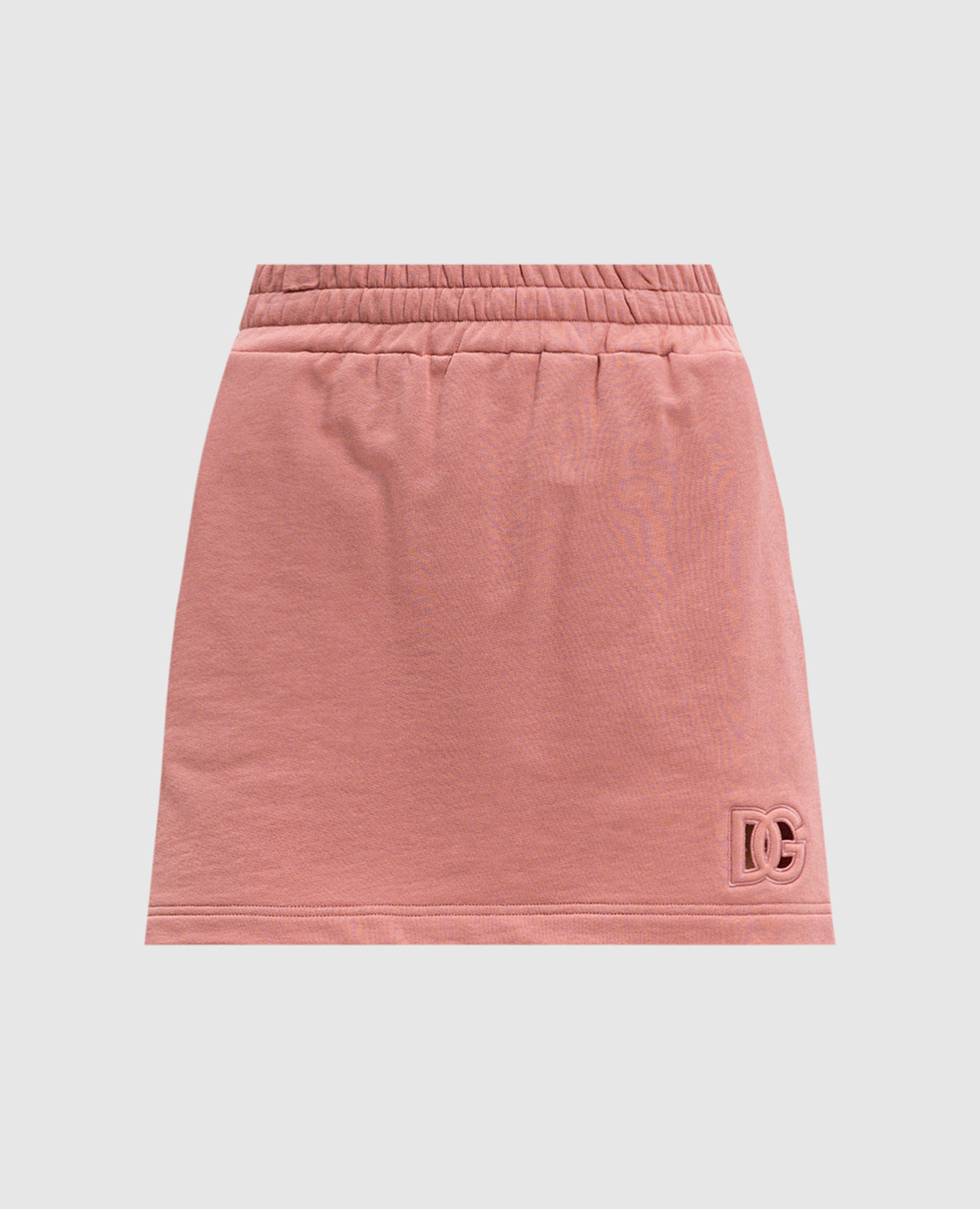 Pink mini skirt with monogram logo Dolce&Gabbana