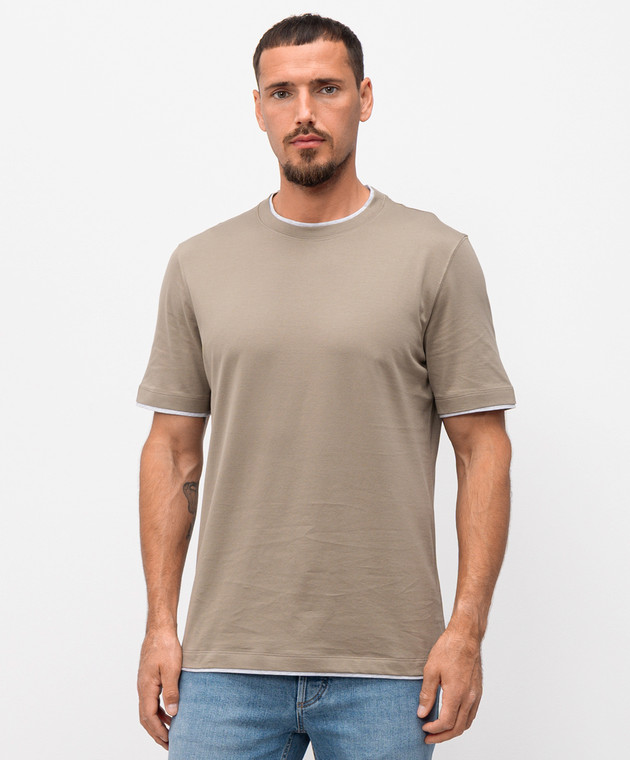 Tシャツ・カットソー BRUNELLO CUCINELLI Men T-shirt Mud M0B137427 CZM82 BRUNELLO CUCINELLI: T-shirt men - Mud | Brunello Cucinelli t