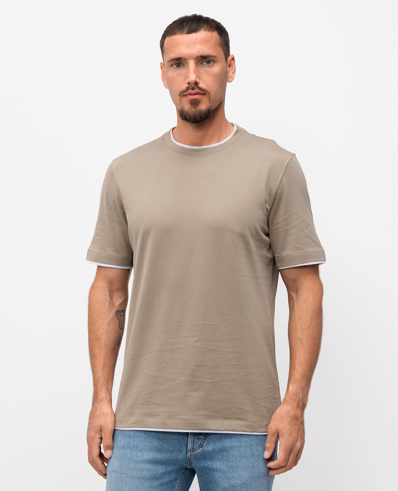

Beige T-shirt Brunello Cucinelli
