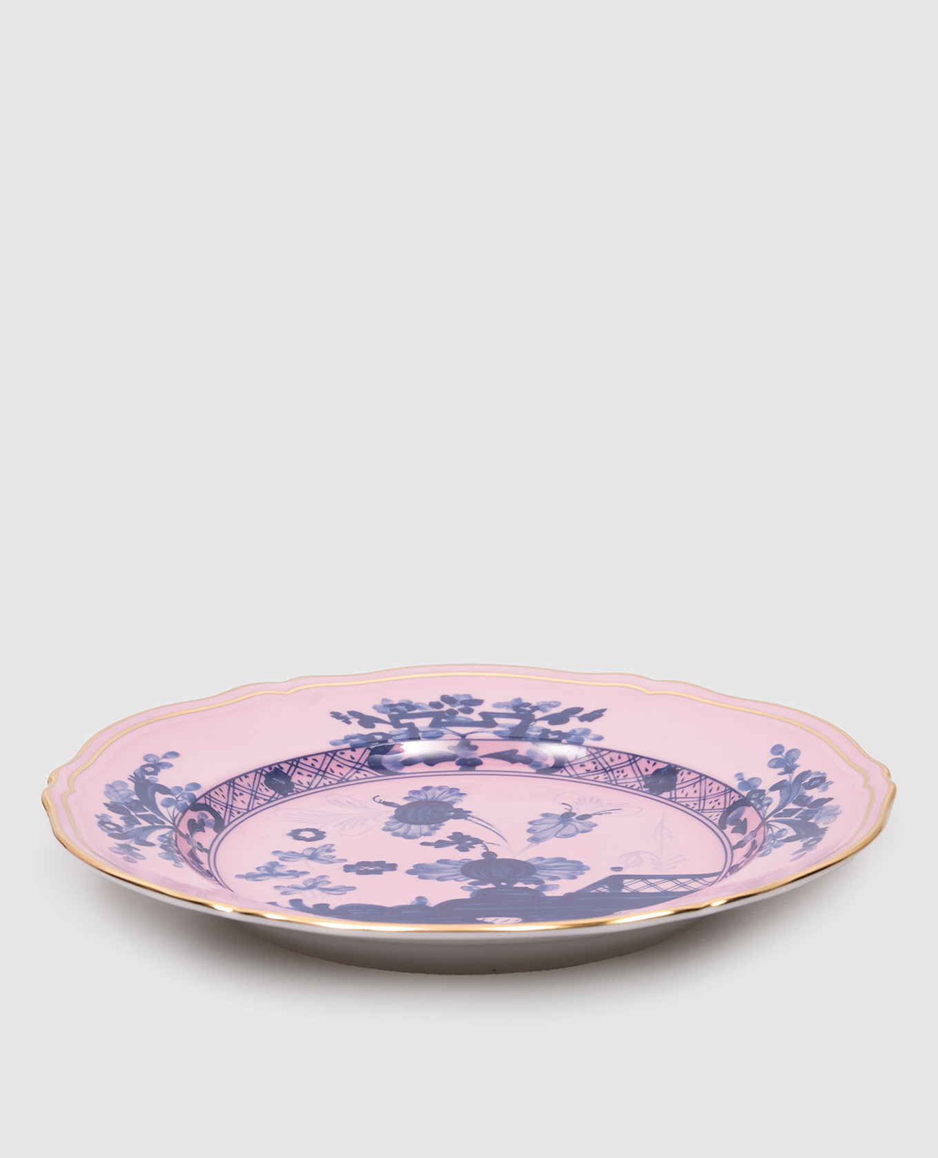 

Oriente Italiano Pink Porcelain Dessert Plate Ginori 1735
