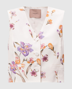 Twinset White floral print vest 251TP2777