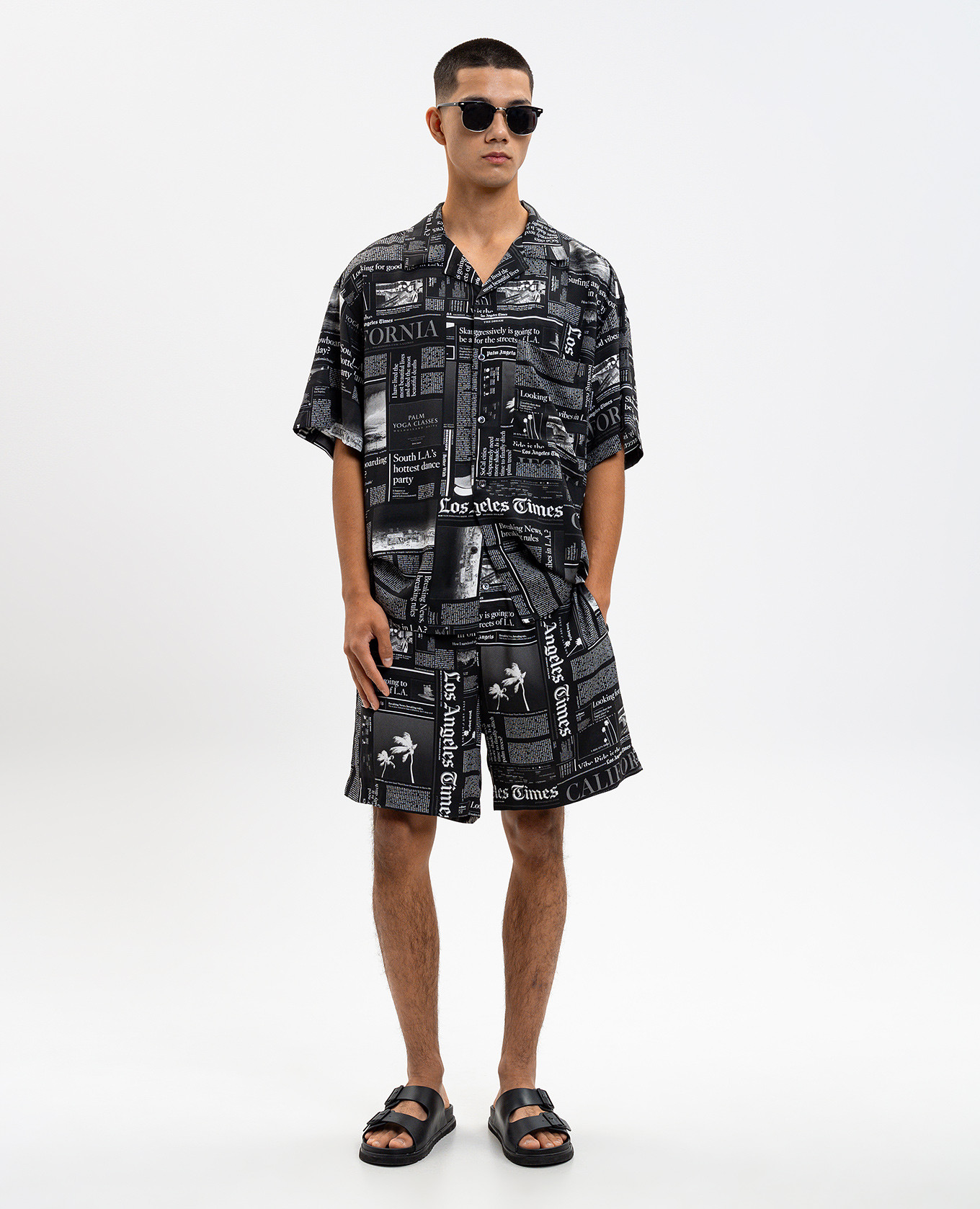 

Black shirt with print Palm Angels