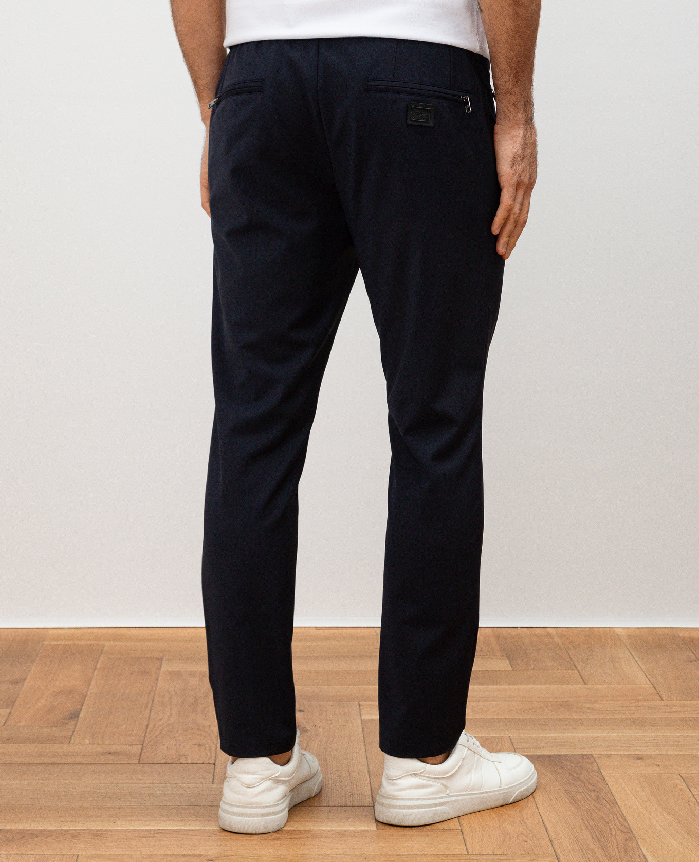 

Blue wool trousers with logo patch Dolce&Gabbana