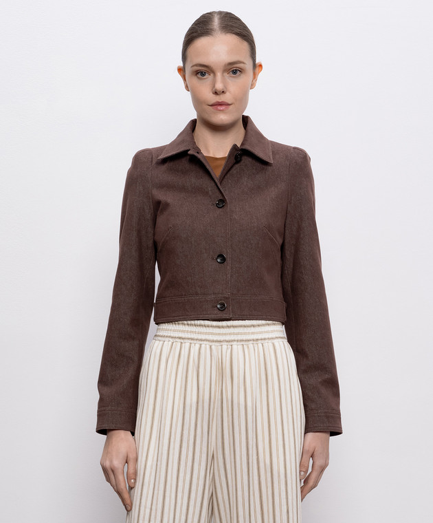 ブルゾン MAX MARA BROWN DENIM CARPA JACKET MAX MARA Brown Denim Carpa Jacket (Max Mara/ジャケット