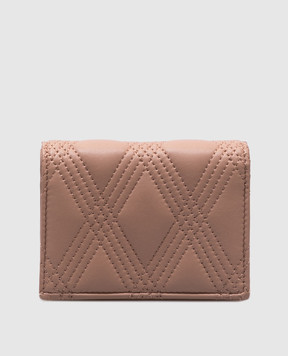 Valentino Pink QUILTIE leather wallet with VLogo logo 7W2P0AS4MIC
