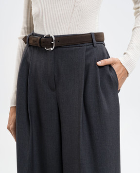 J&M DAVIDSON Brown Nubuck Disk Belt BDBB0XXNB30