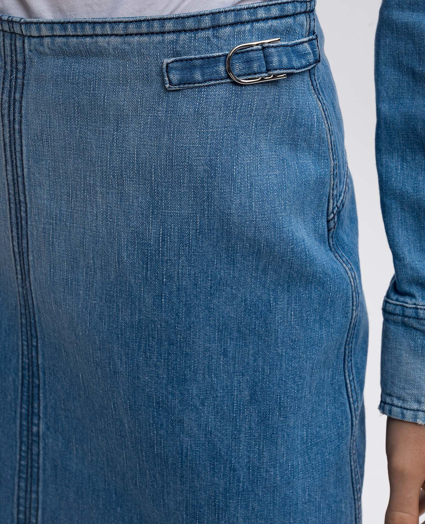 

Midi blue denim skirt Morelos Gabriela Hearst, Light blue