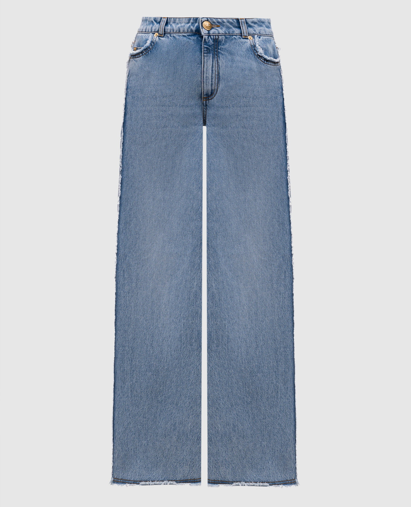 Blue jeans with a worn effect Balmain