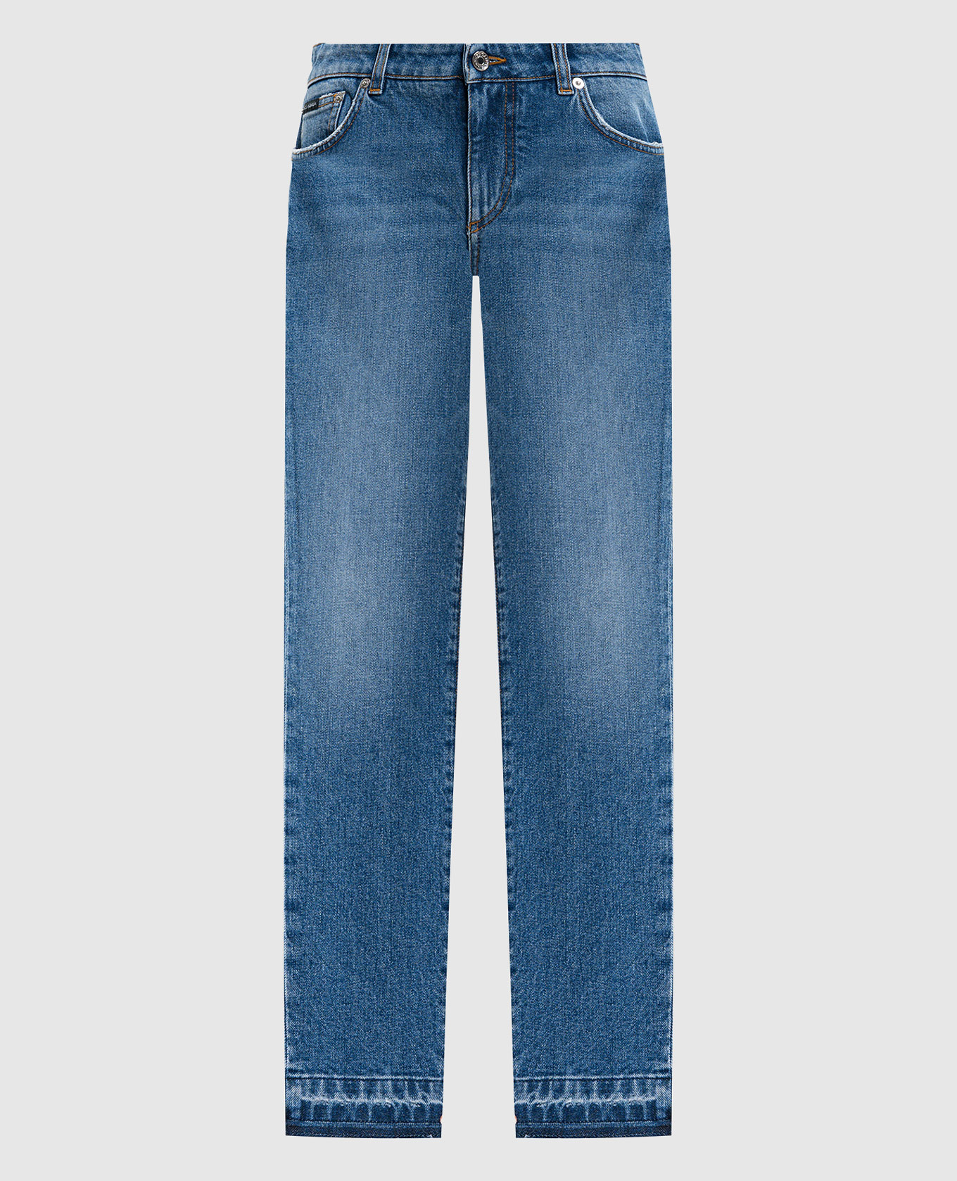Blue skinny jeans with logo Dolce&Gabbana