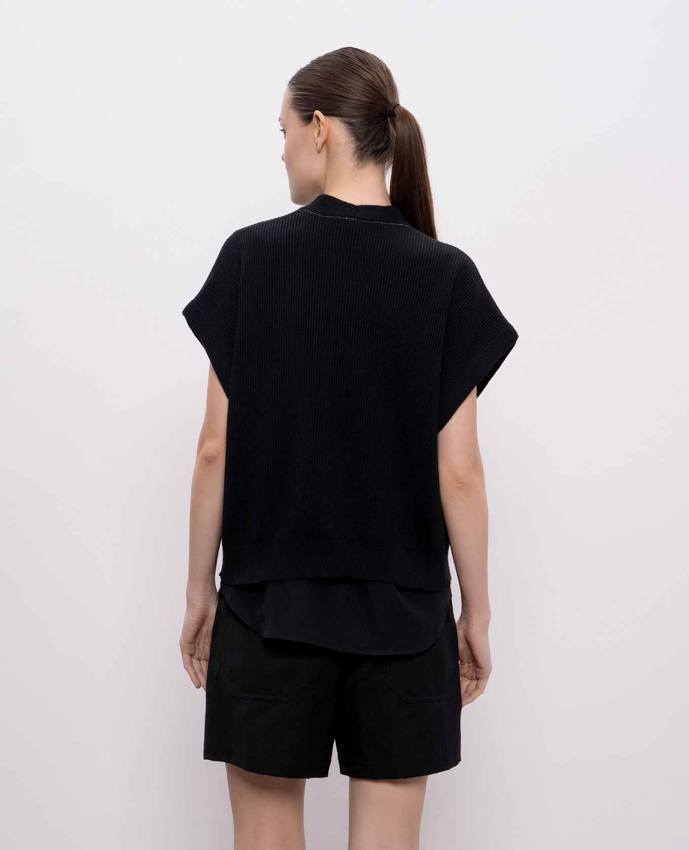 Black cardigan with a smell Brunello Cucinelli 4
