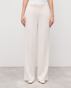 Twinset White pants with logo 252TP2160