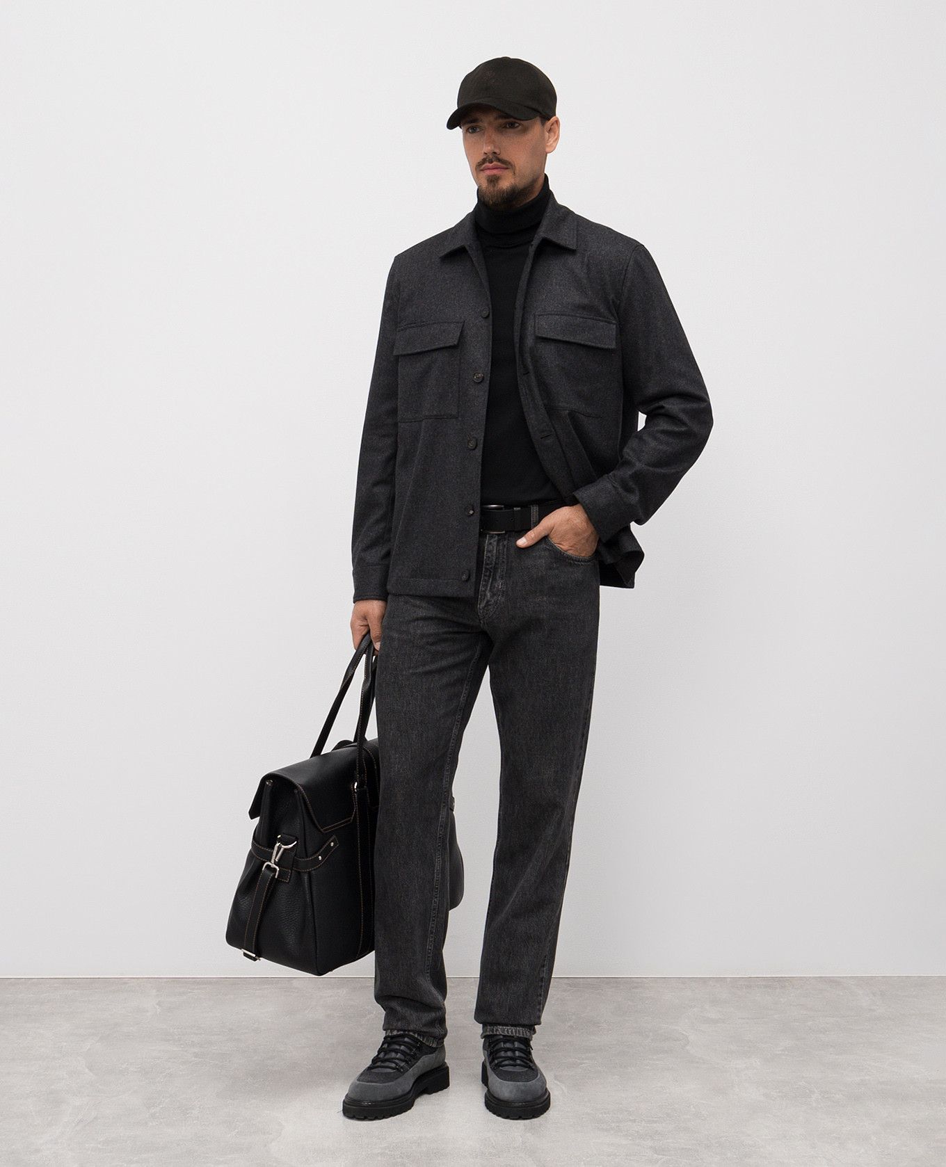 

Gray shirt with wool Peserico, Grey