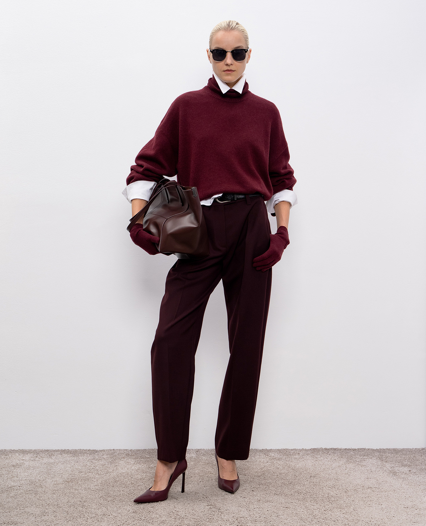 

Burgundy cashmere sweater Brunello Cucinelli