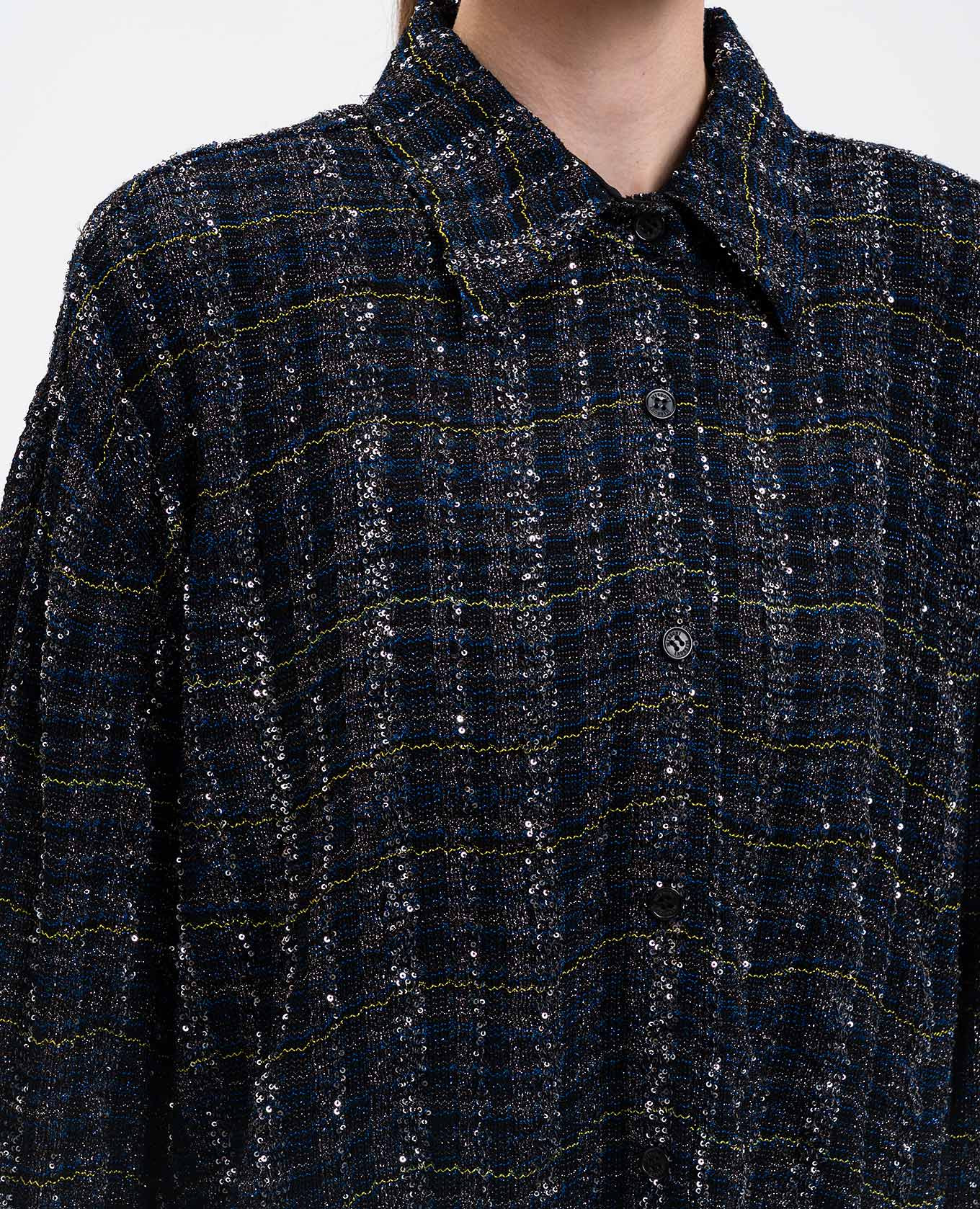 

Blue blouse with sequins and lurex Missoni
