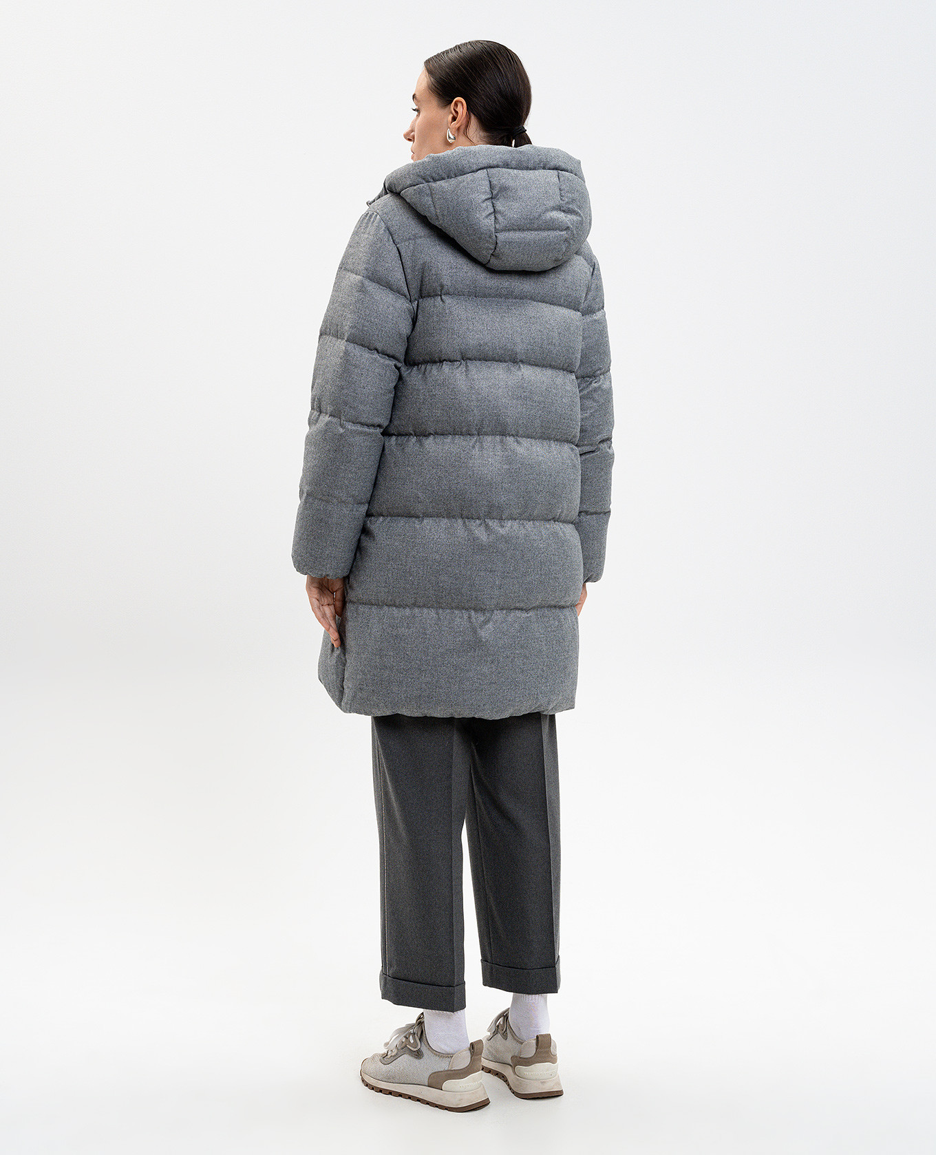 

Gray down jacket with monil chain Peserico, Grey