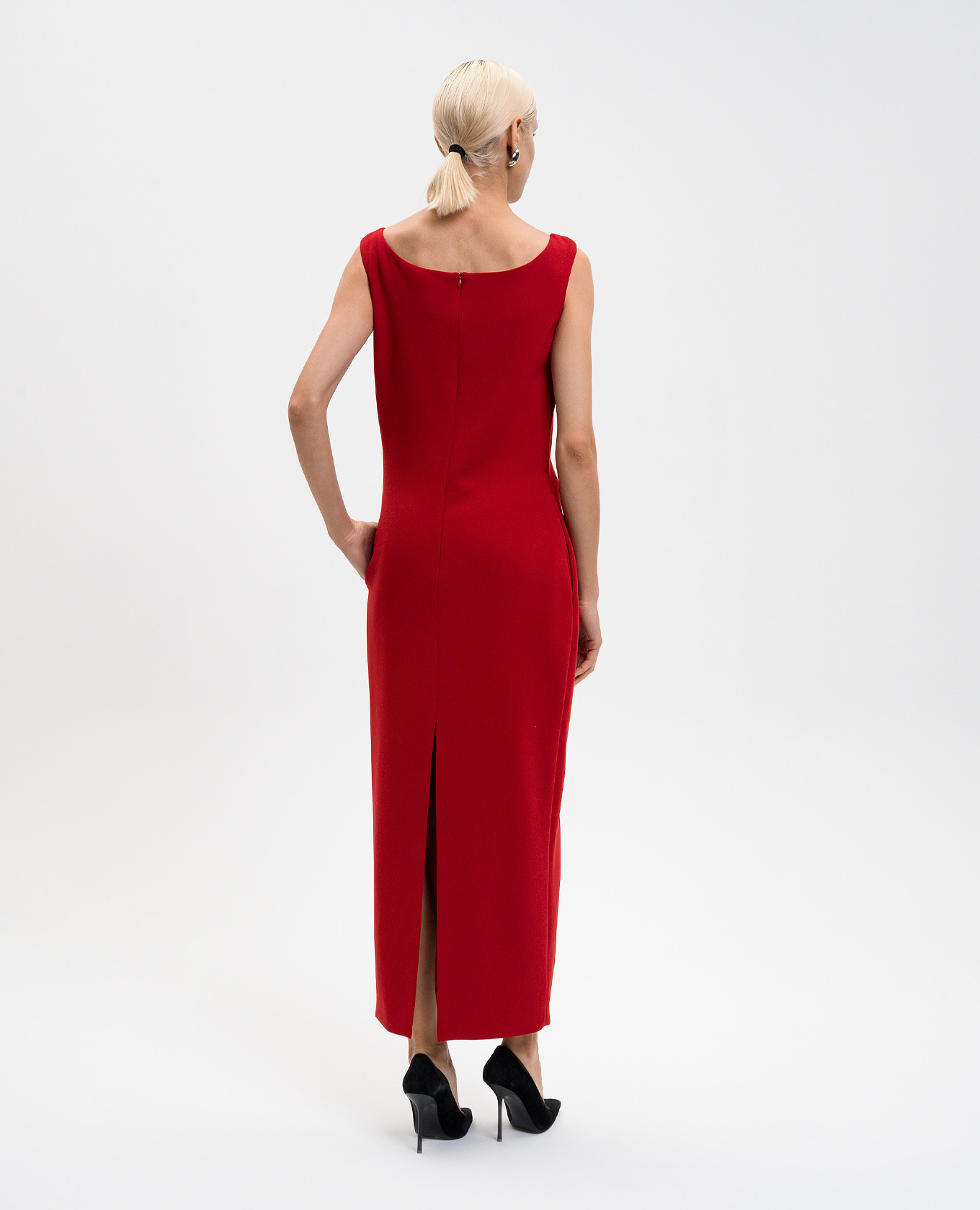 Red wool midi dress Magda Butrym 3